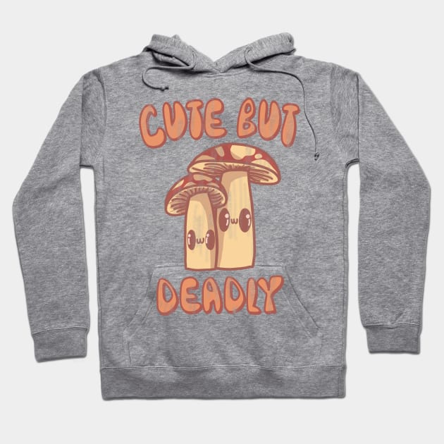 "Cute but deadly" vintage Hoodie by Teeger Apparel